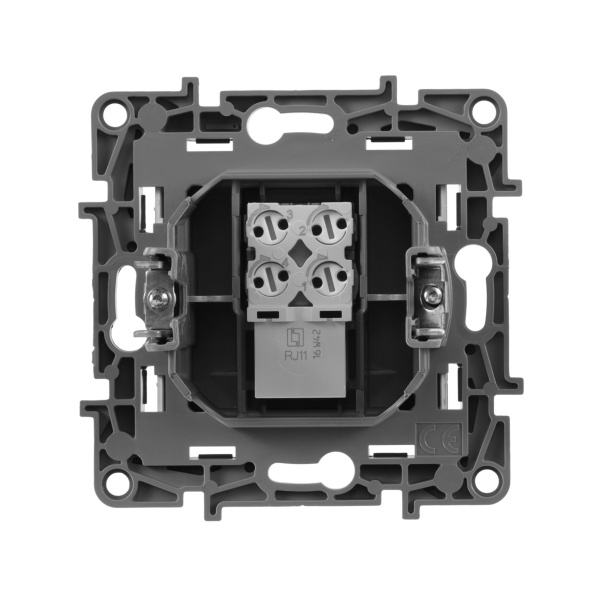 Купить Legrand Etika Алюминий Розетка телефонная (RJ11) 672440