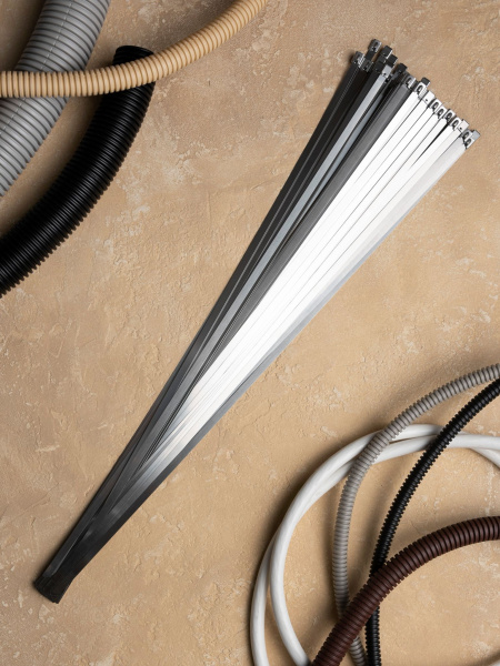 Купить EKF PROxima Хомут AISI 304 из нержавеющей стали, 7.9x520 (100 шт.) FlexLock