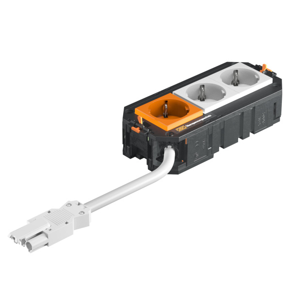 OBO Bettermann Коробка монтажная укомплектованная UT3 GST18i (2+1 розетки) с кабелем 7404660