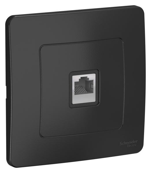 Купить Systeme Electric Blanca внутр Антрацит Розетка компьютерная RJ45