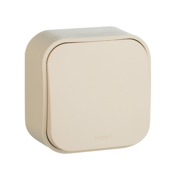 Legrand Quteo Бежевый Кнопка 1-клавишная 6А 782235