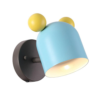Odeon Light 4732/1W ODL20 613 голубой/желтый Бра GU10 5W Mickey Odeon Light 4732/1W ODL20 613 голубой/желтый Бра GU10 5W Mickey