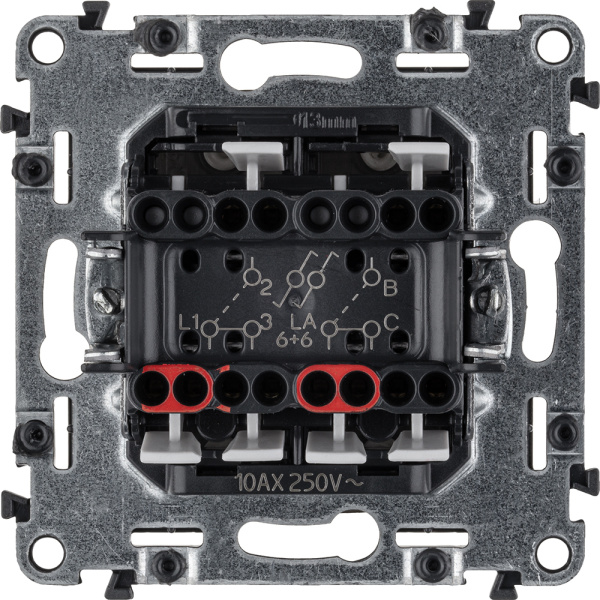 Купить Legrand Valena ALLURE DIY Сл.кость Переключатель 2-клавишный 10А 250В 752808