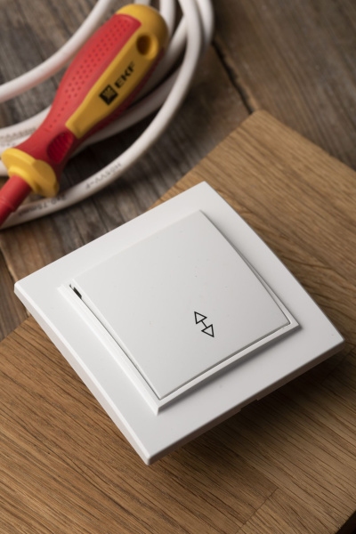 Купить EKF Basic Минск Белый Выключатель проходной 1-кл, 10А, СП