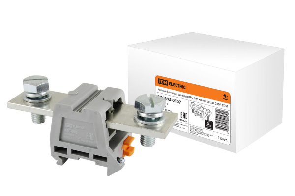 TDM Клемма болтовая силовая КБС-095 кв.мм. серая 230А SQ0833-0107