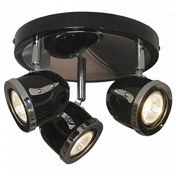 Lussole S.R.L Металл Черный / хром Металл Светильник настенно-потолочный GU10 5,5W GRLSN-3127-03 Lussole S.R.L Металл Черный / хром Металл Светильник настенно-потолочный GU10 5,5W GRLSN-3127-03