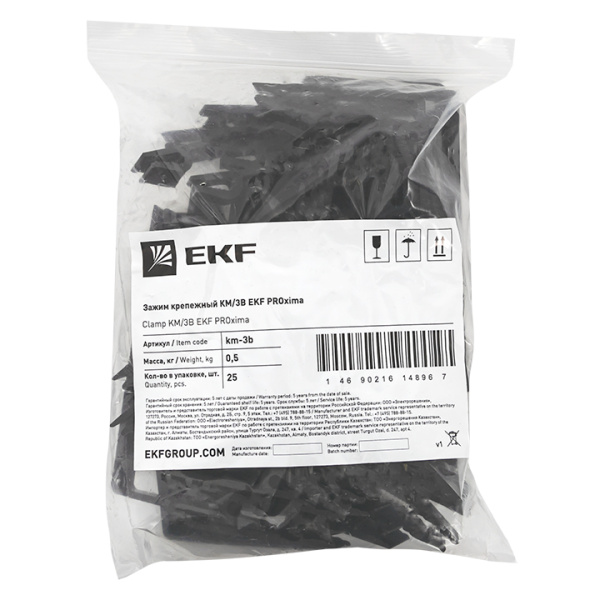 Купить EKF Зажим крепежный КМ/3В