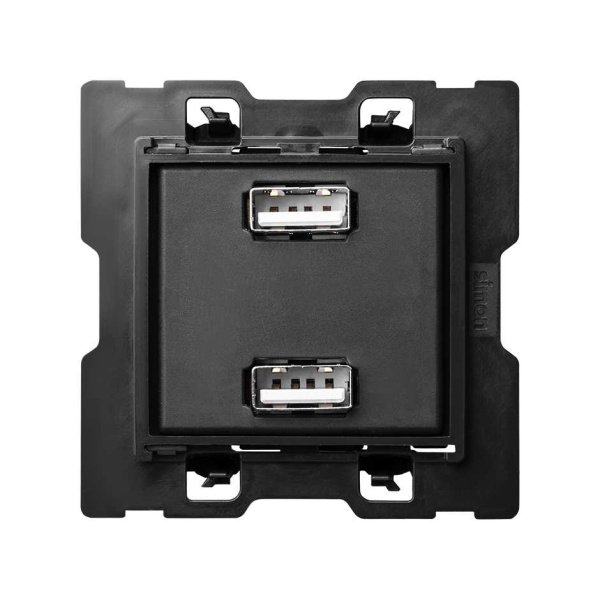 Simon 100 Зарядное устройство 2хUSB 230В~ c 2 выходами 2.1A 5В 10000381-039