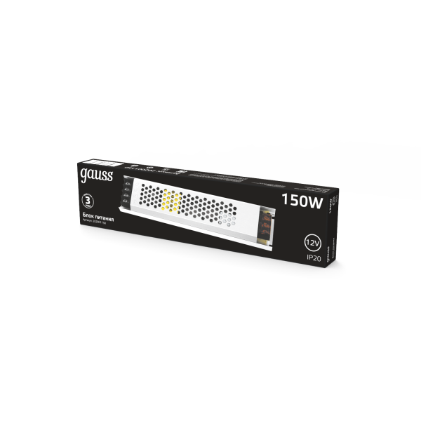 Купить Gauss Блок питания LED STRIP PS 150W 12V - ультратонкий 1/36 202001150