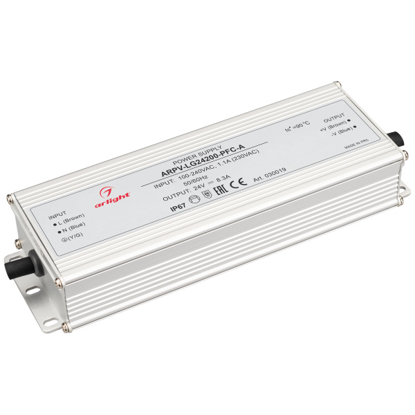 Arlight Блок питания ARPV-LG24200-PFC-A (24V, 8.3A, 200W) (IP67 Металл, 5 лет) 030019