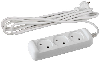 ЭРА U-3-10m Удлинитель без заземления.,3гн, 10м, ПВС, 2х1мм2, 10А