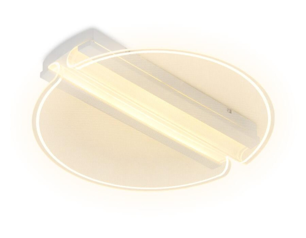 Купить Ambrella Потолочный светодиодный светильник с пультом FA613 WH белый 64W D520*80 (ПДУ РАДИО 2.4)