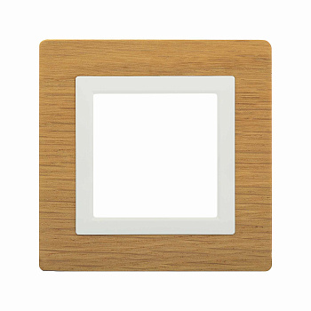 DKC Рамка из натурального дерева, "Avanti", беленый дуб, 1 пост (2 мод.)