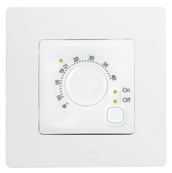 Купить Legrand Etika Белый Регулятор теплого пола 672230