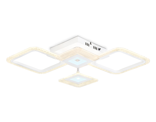 Ambrella Светильник потолочный светодиодный с пультом FA4281/4 WH белый 56W 3000K+6400K/4200K/6400K+3000K 525*525*75 (ПДУ ИК)