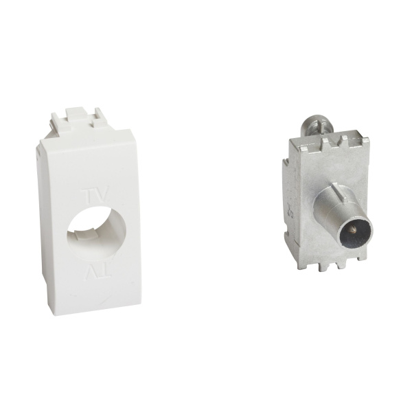 Купить BT LL Мех Розетка TV оконечная "шлейф", 10дБ, разъем 9,5 мм, экранир. с лицевыми панелями Белый, Алюминий, Антрацит, 1 мод LN4202P10