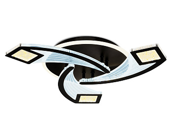 Ambrella Светильник потолочный светодиодный с пультом FA4477/3 BK черный 62W 3000K+6400K/4200K/6400K+3000K D560*75 (ПДУ ИК)