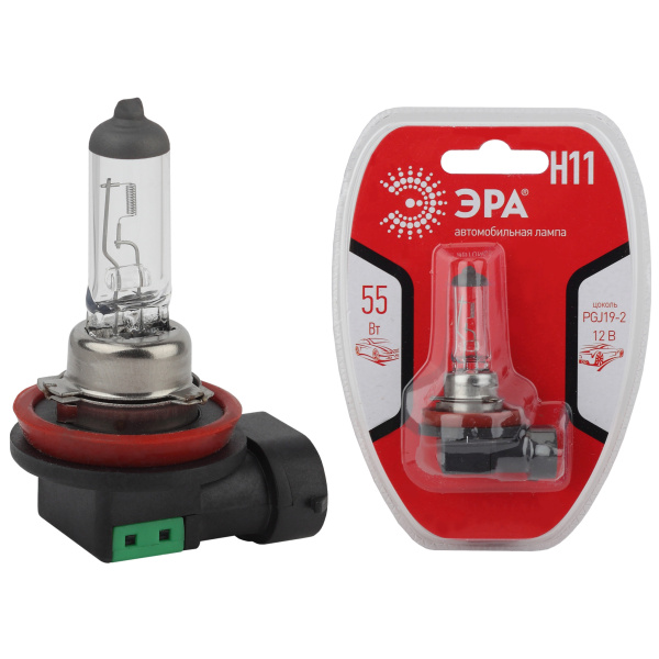 ЭРА Автолампа Н11 12V 55W PGJ19-2 BL (лампа головного света) (10/100/2000)