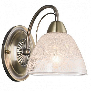 VELANTE 352-501-01 Бра Бронза/Прозрачный с рисунком E14 1*60W