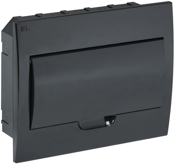 IEK KREPTA Корпус модульный пл. встр. ЩРВ-П-12 черный черн. дв IP41 MKP13-V-12-41-K02