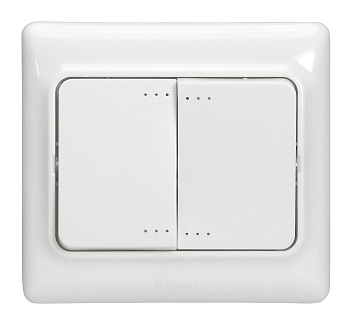 Legrand Kaptika Белый Выключатель 2-клавишный 782102
