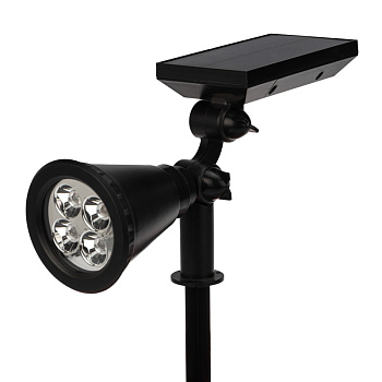 LAMPER Светильник NEW AGE переливающийся RGB на солнечной батарее, кнопка вкл/выкл герметичная, LED монтаж на стену + на колышек 602-237