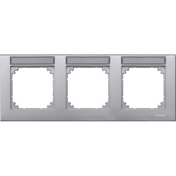 SE Merten SM Алюминий Рамка 3-ая с полем для надписи (MTN472360)
