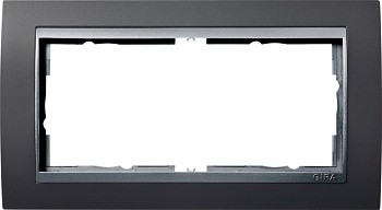 Gira Event Антрацит/Алюминий Рамка 2-ая без перегородки 100281