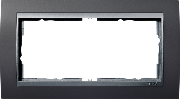 Gira Event Антрацит/Алюминий Рамка 2-ая без перегородки 100281