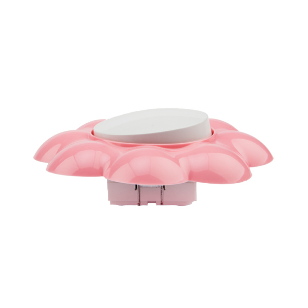 Купить Kranz Выключатель одноклавишный HAPPY с/у, Цветок, белый/розовый KR-78-0623