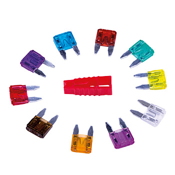 Набор автомобильных предохранителей "мини" в блистере Rexant 80-7021