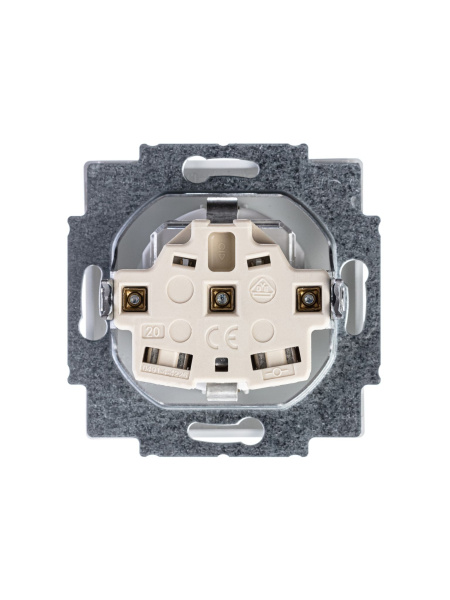 Купить ABB BJE Solo/Future Белый бархат Розетка с/з с защитными шторками 2CKA002013A5373