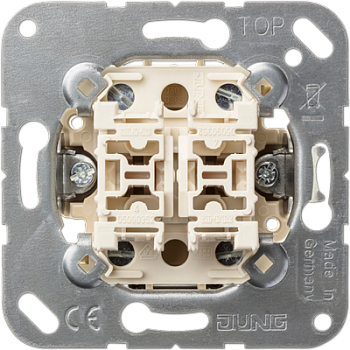 JUNG Мех Выключатель 2-клавишный 20А (винт. зажим) 505-20U