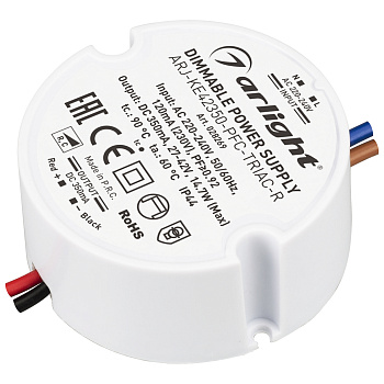Arlight Блок питания ARJ-KE42350-PFC-TRIAC-R (15W, 350mA) (IP44 Пластик, 5 лет) 028269