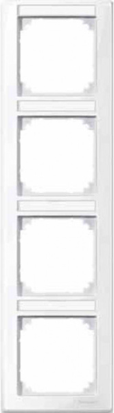 Купить SE Merten SM Полярно-Бел Рамка 4-ая с полем для надписи вертикальная (MTN470419)