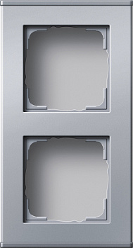 Gira Алюминий Профиль 55 с фронтальным вводом канала, двухместный 136226