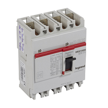 Legrand DRX125 термомагнитный 20A 4П 36KA 027071