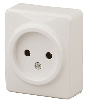 ЭРА 11-2201-02 Розетка 2P, 16АХ-250В, ОУ, Эксперт, Слоновая кость