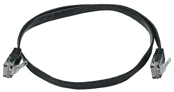 IEK ITK Коммутационный шнур плоский категория6 UTP 0,5м чёрный PC09-C06U-D05M-FL