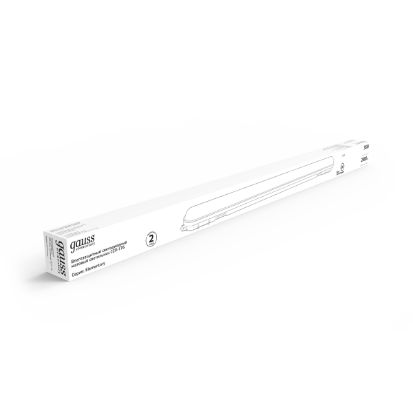 Купить Gauss Светильник линейный СПП-176 Elementary 36W 2880lm 6500K 200-240V IP65 1200*76*66мм LED 864225336