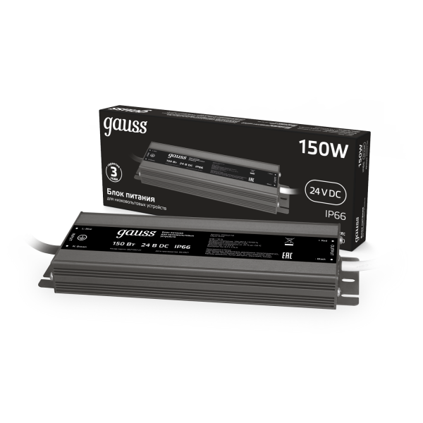 Купить Gauss Блок питания 150W 24V IP66 1/40 202022150