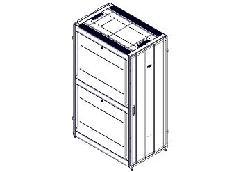 Systeme Electric Шкаф, серия Uniprom, 42U-750/1200, боковые панели 4шт, черный