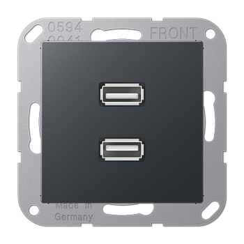 JUNG Мультимедиа разъём, матовый антрацит MAA1153ANM