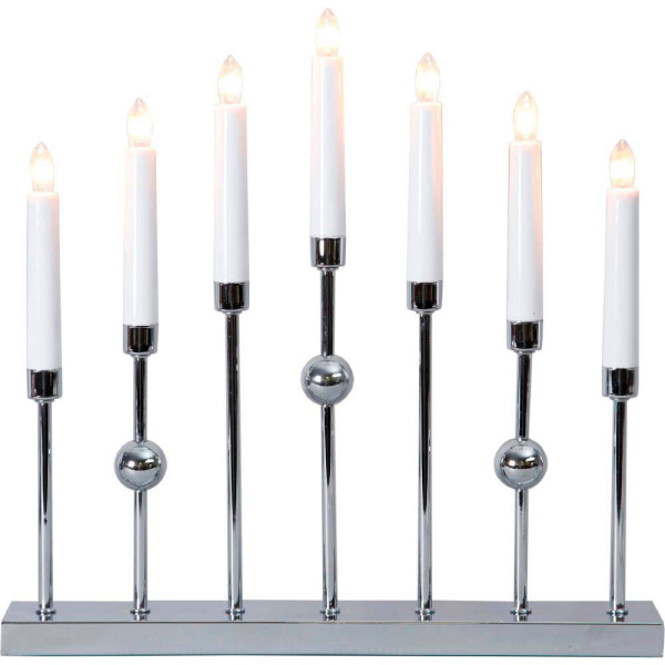 Eglo 138-54 Светильник Gustavo, 7X3W, (E10) 220V, 37х37 см, металл, серебряный, пластик, белый