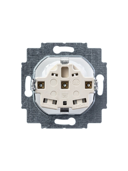 Купить ABB EPJ Levit жемчуг / ледяной Розетка с заземлением со шторками 2CHH203457A6068