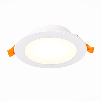 ST Luce ST212.508.10 Светильник встраиваемый Белый LED 1*10W 3000K/4000K/6000K 850Lm Ra80 110° IP20 D118xH55 220-240V