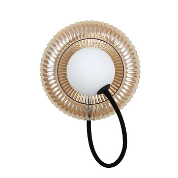 Odeon Light 5013/1WD MODERN ODL23 511 черный/янтарный/белый матовый металл/стекло Бра G9 LED 7W BUNY