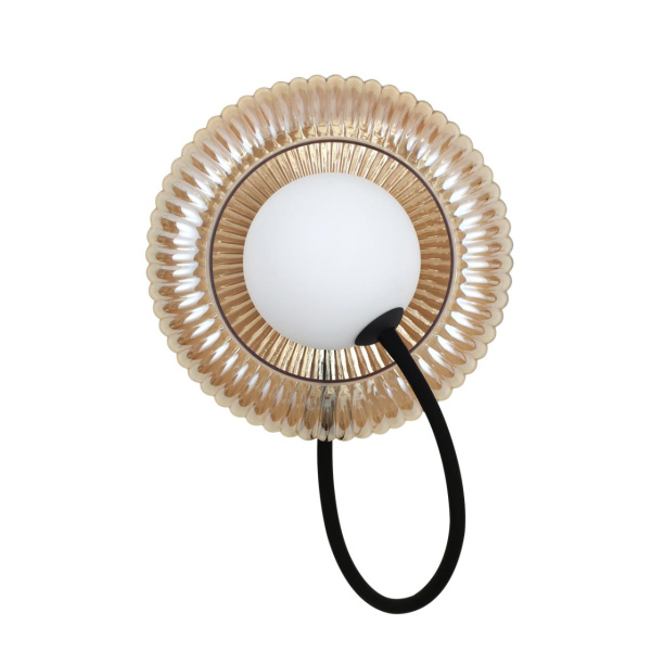 Odeon Light 5013/1WD MODERN ODL23 511 черный/янтарный/белый матовый металл/стекло Бра G9 LED 7W BUNY