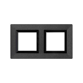 DKC Рамка из металла, "Avanti", графитовая, 2 поста (4 мод.)