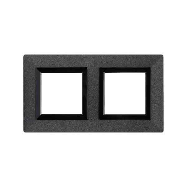 DKC Рамка из металла, "Avanti", графитовая, 2 поста (4 мод.)